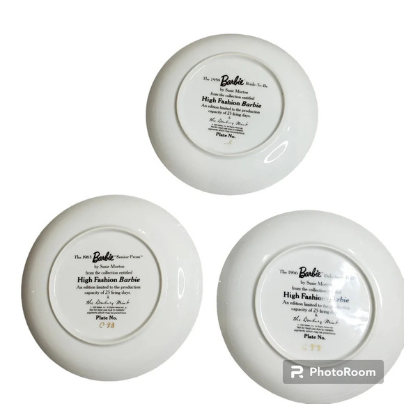3 Barbie Collectors Plates by Susie Morton - Picture 2 of 3